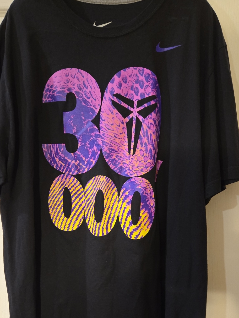 Nike Black Kobe 3000 Point Tee with Purple & Yellow Graphic